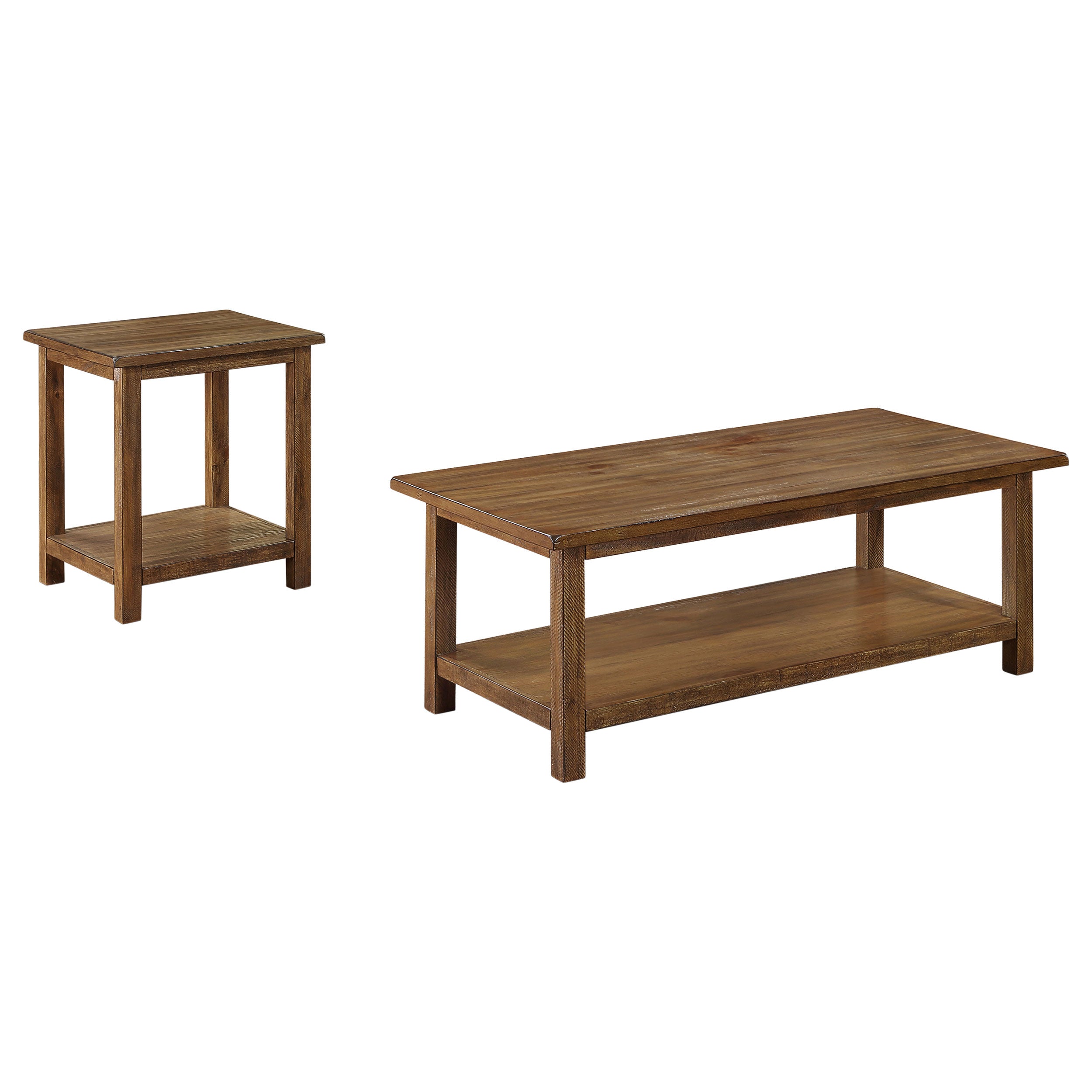Payne 2-piece Coffee and End Table Set Distressed Brown — view 2