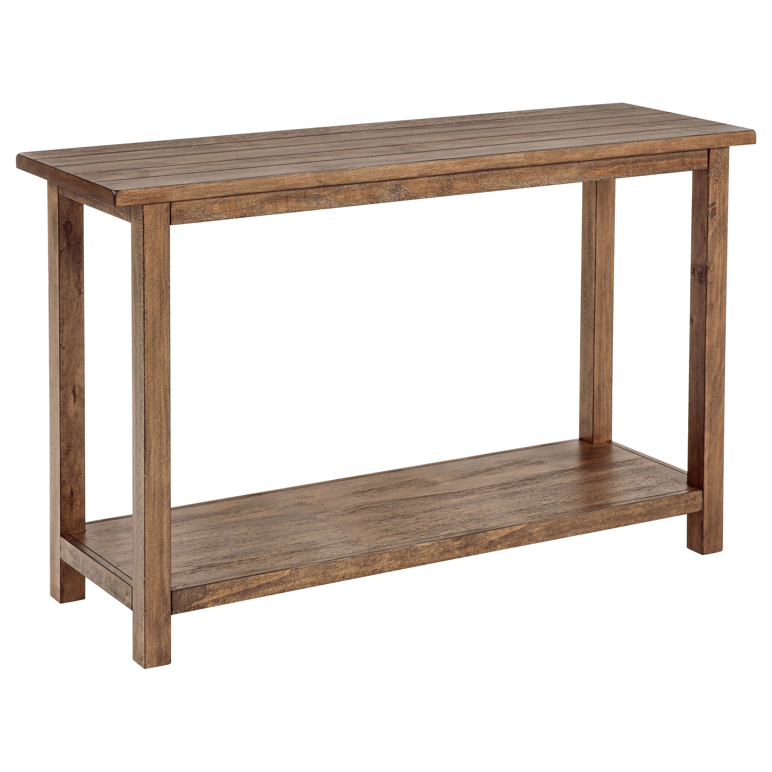 Payne Wood Entryway Sofa Console Table Distressed Brown — view 1