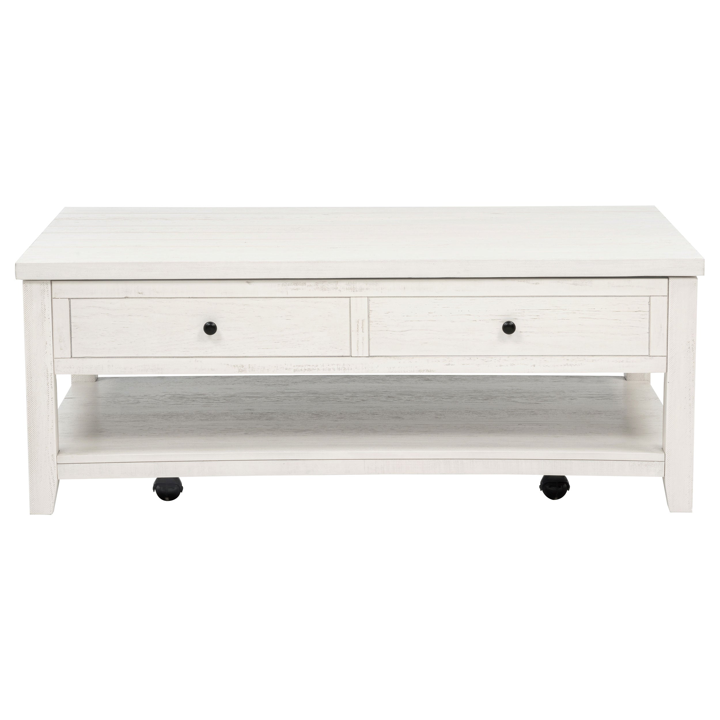Payne 48-inch Mobile Lift Top Coffee Table Distressed White — view 5