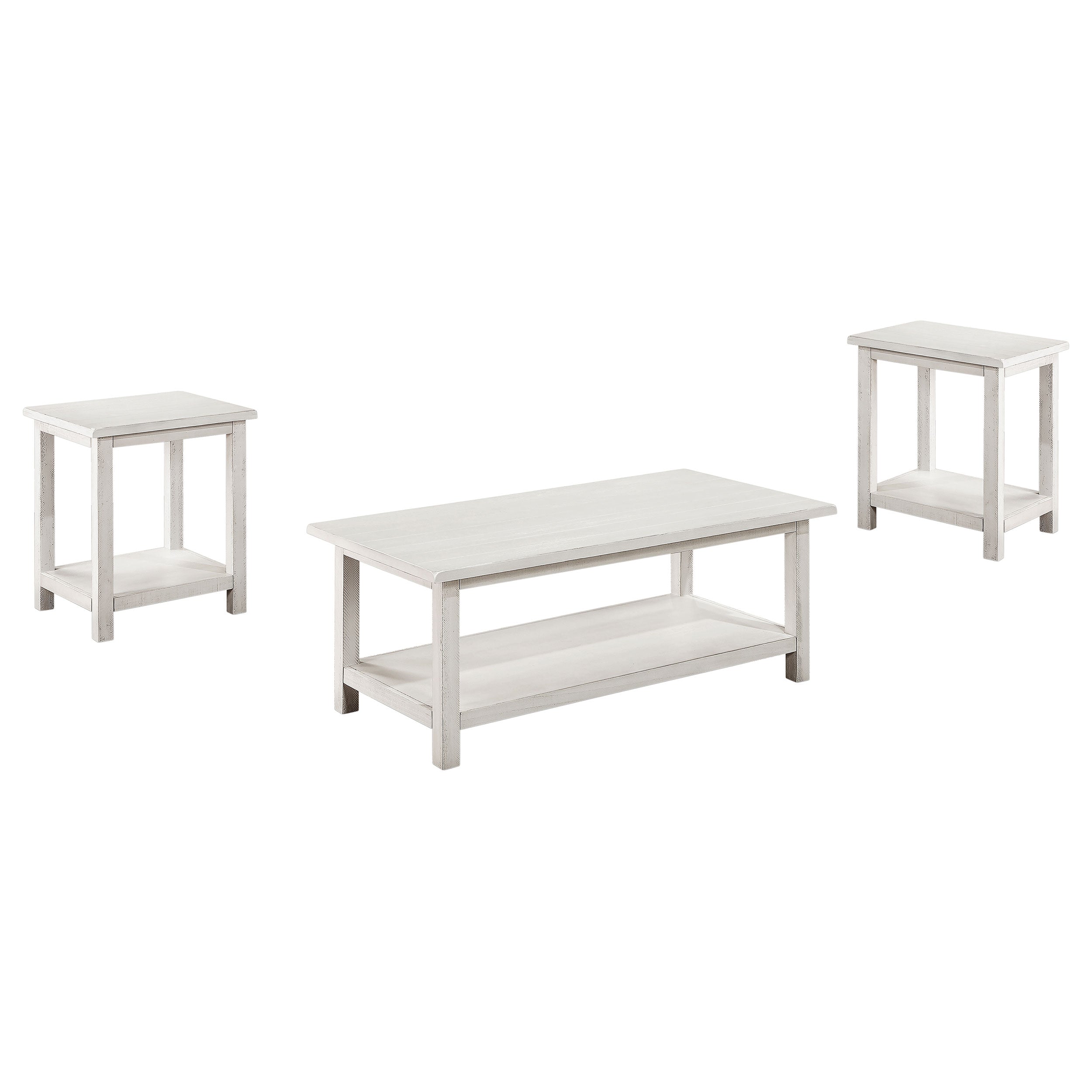 Payne 3-piece Coffee and End Table Set Distressed White — view 2