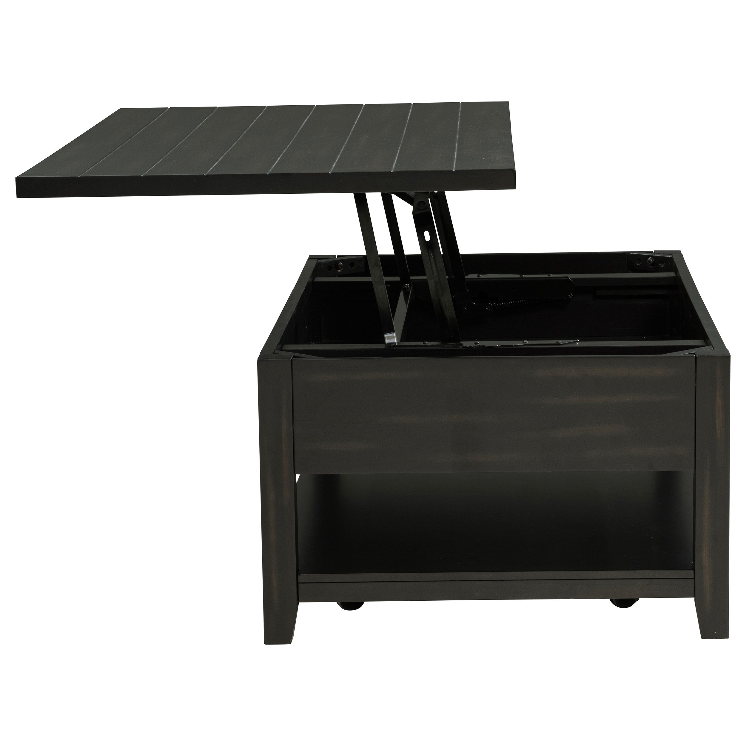 Payne 48-inch Mobile Lift Top Coffee Table Distressed Java — view 8