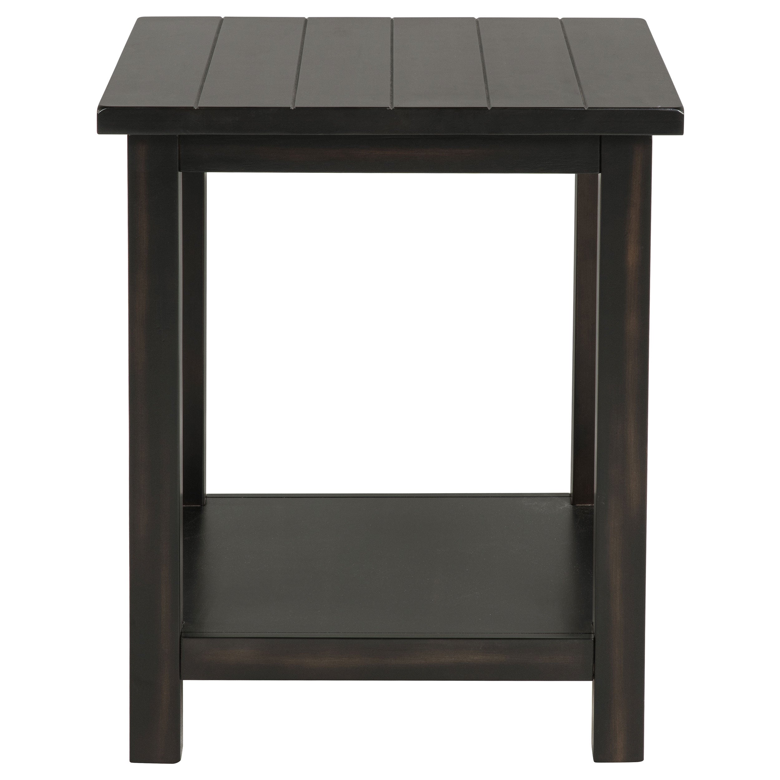 Payne Wood End Table with Shelf Distressed Java — view 4