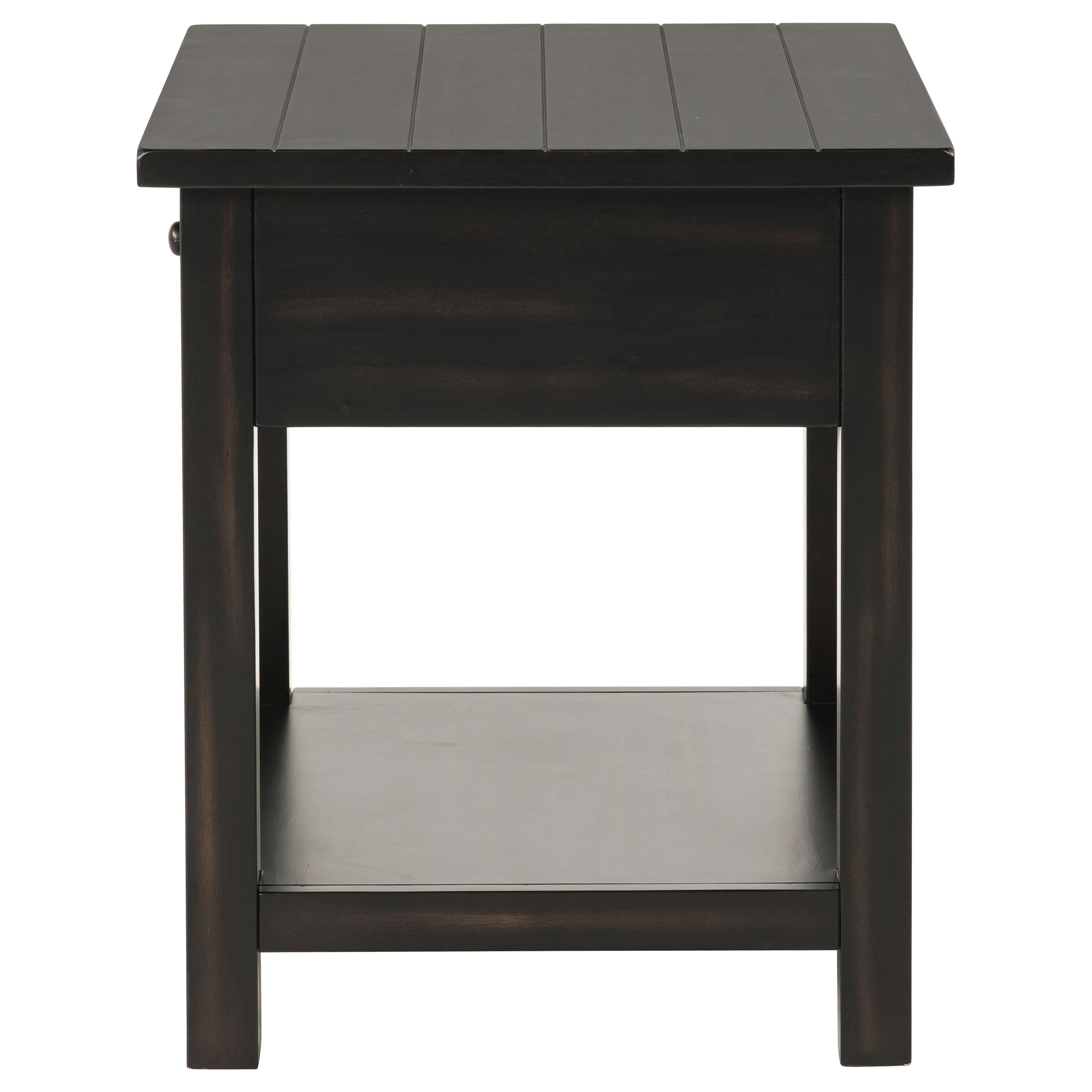 Payne 1-drawer Wood End Table with Shelf Distressed Java — view 6