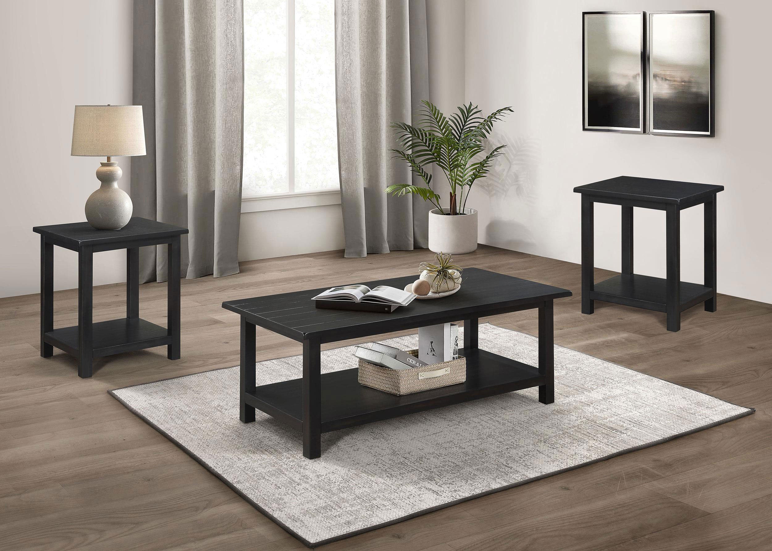 Payne 3-piece Coffee and End Table Set Distressed Java — view 1