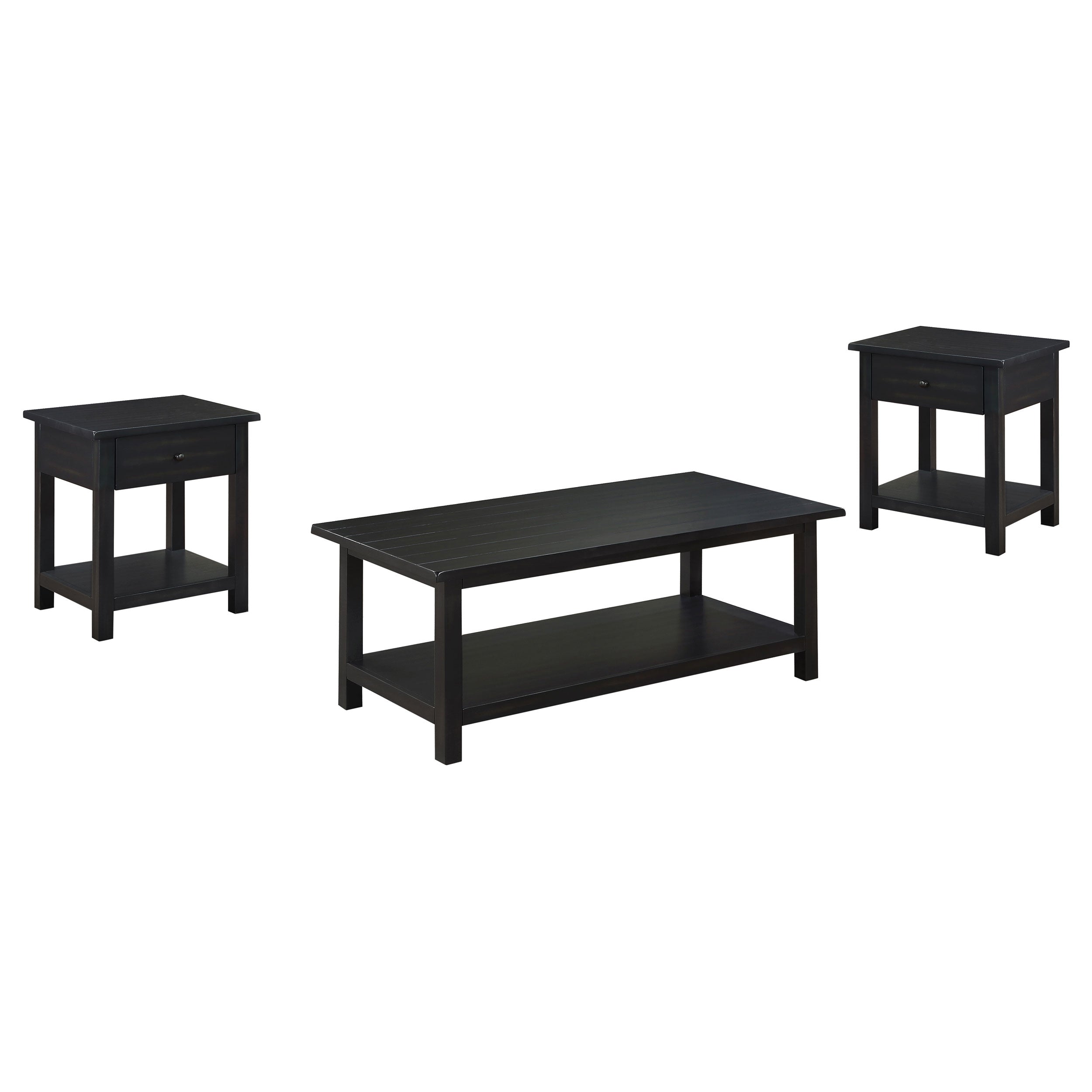 Payne 3-piece Coffee and 1-drawer End Table Set Java — view 2