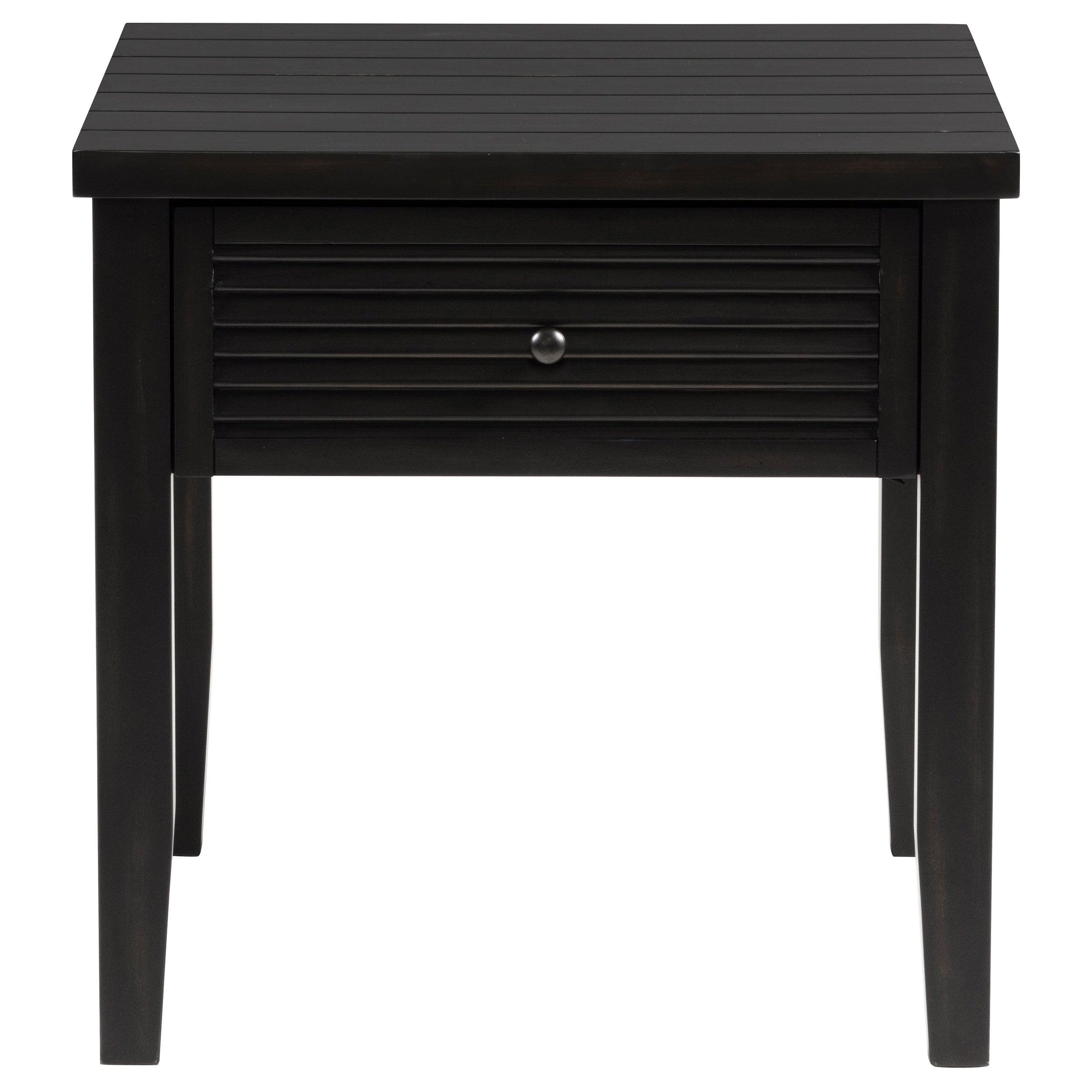 Concord 1-drawer Square End Table Distressed Java — view 4