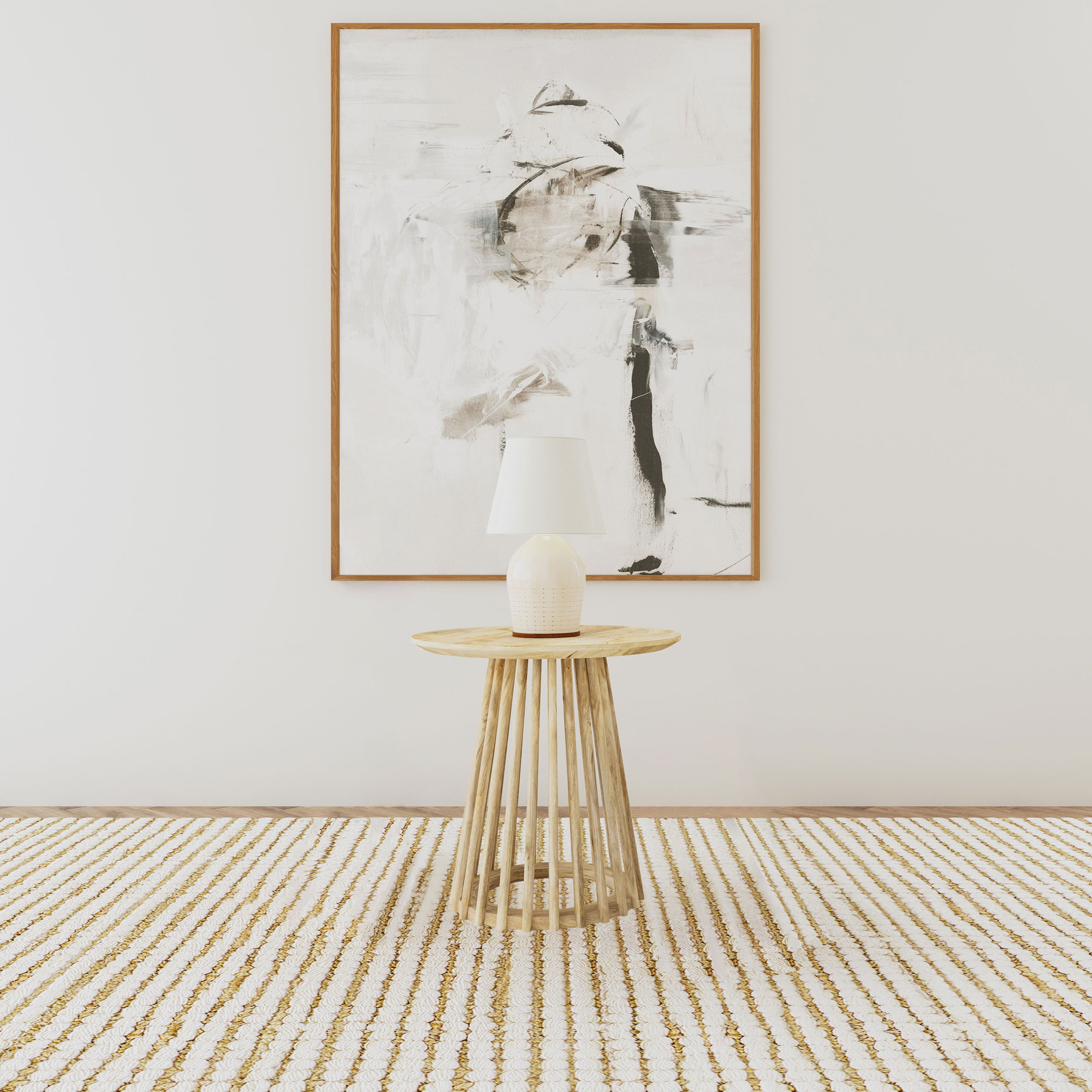 Touhy Round Solid Wood End Side Table Natural Mango — view 2