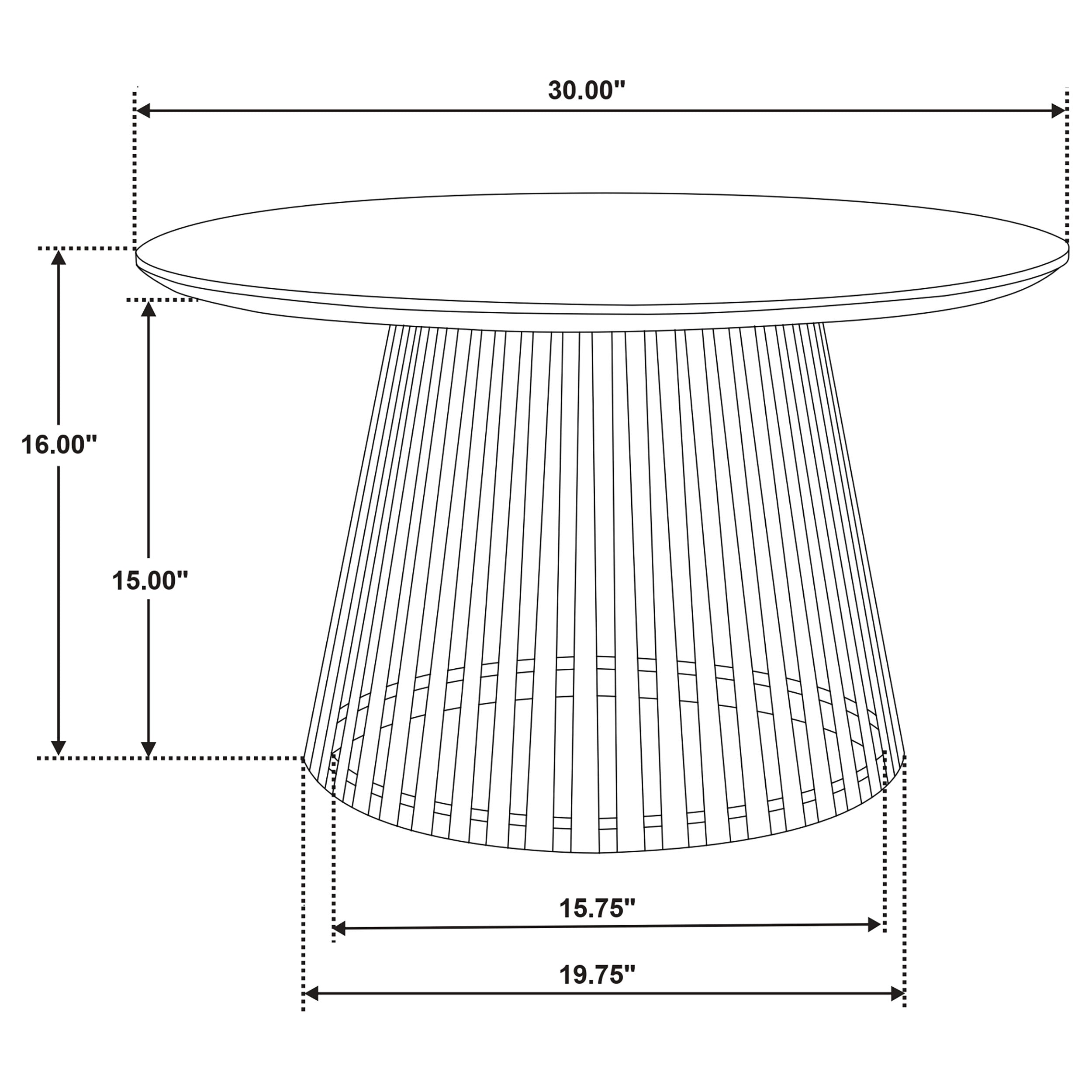 Touhy 3-piece Round Coffee and End Table Set Natural Mango — view 10