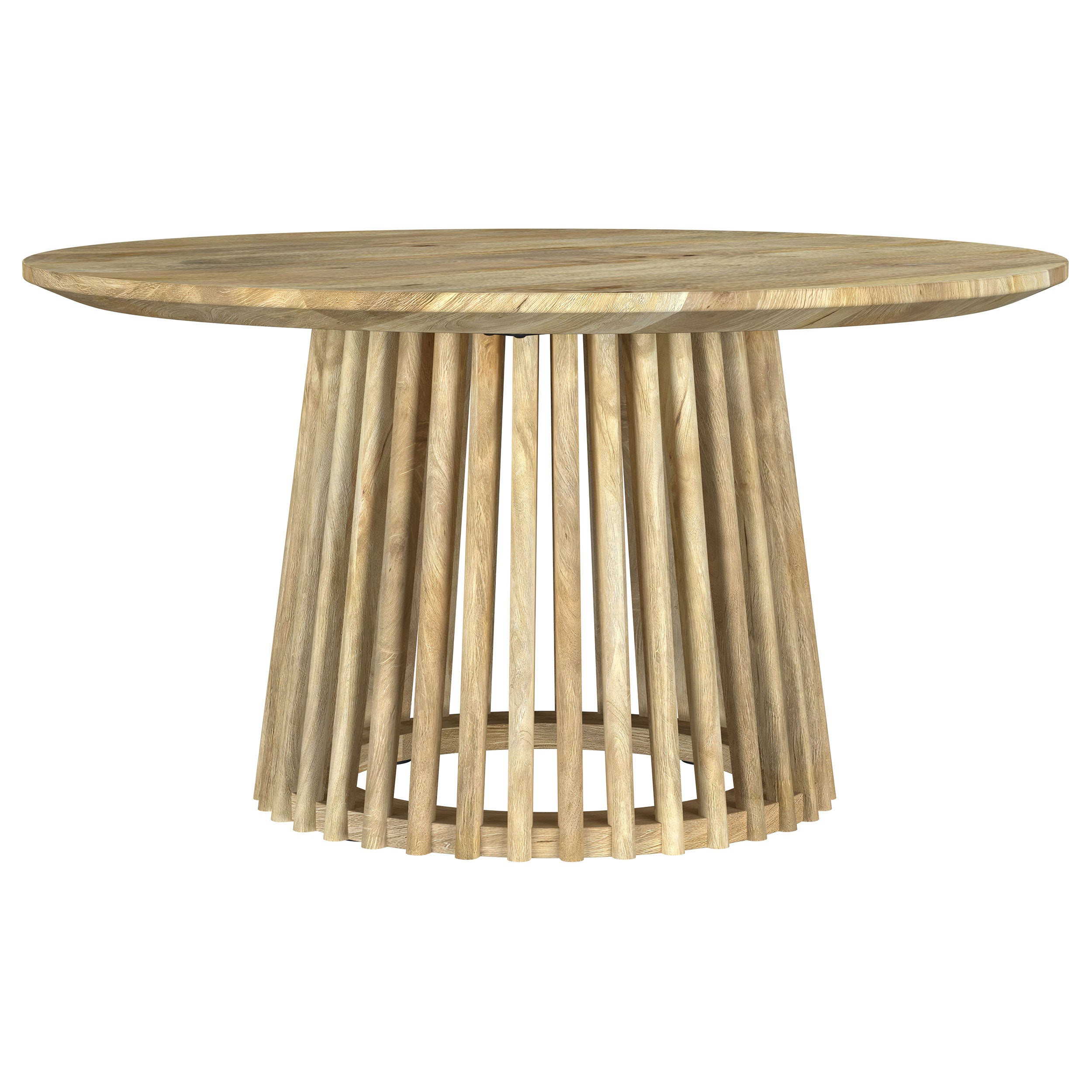 Touhy Round Solid Wood Cocktail Coffee Table Natural Mango — view 1
