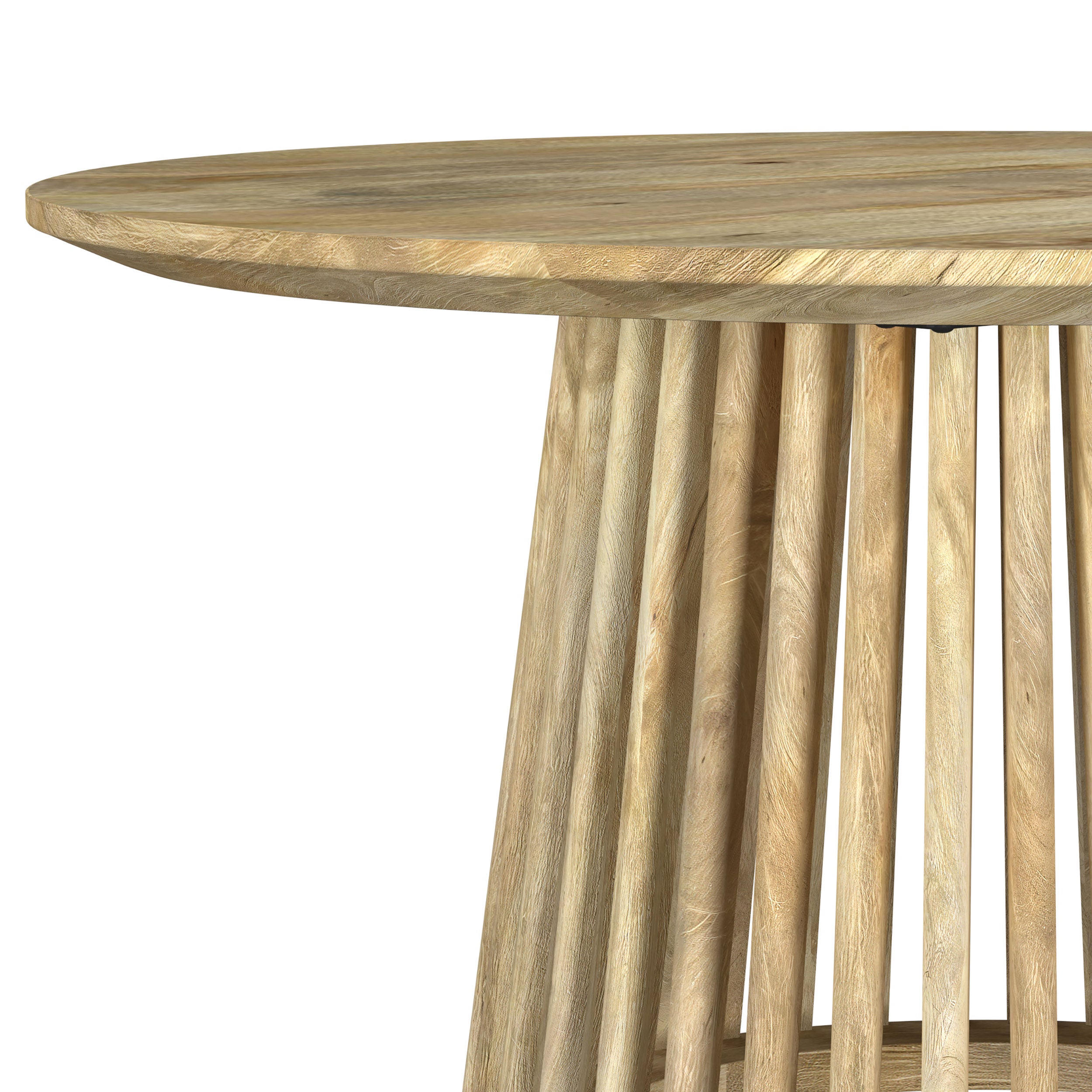 Touhy Round Solid Wood Cocktail Coffee Table Natural Mango — view 5