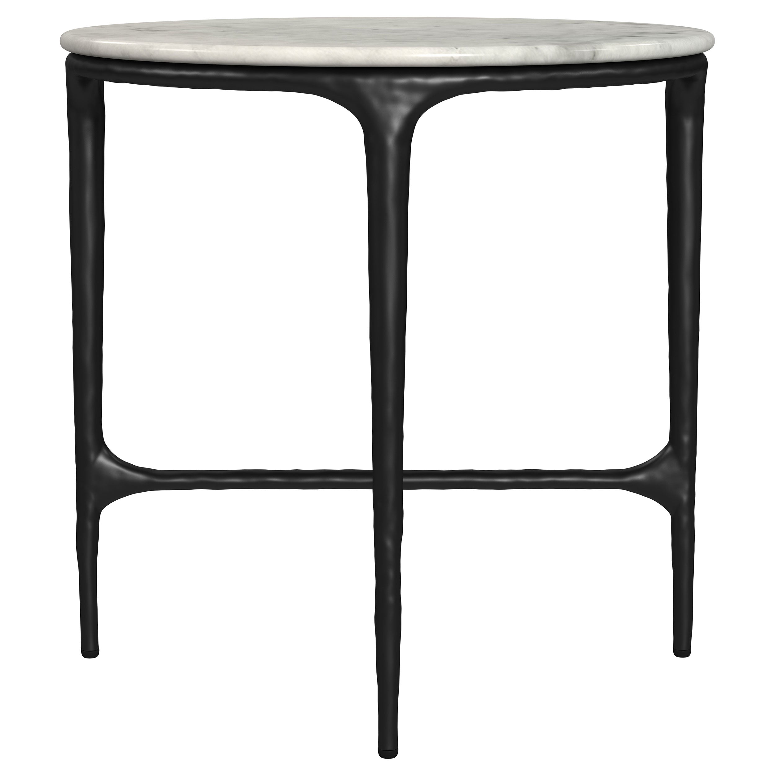 Hermas 2-piece Round Marble Coffee and End Table Set White — view 6
