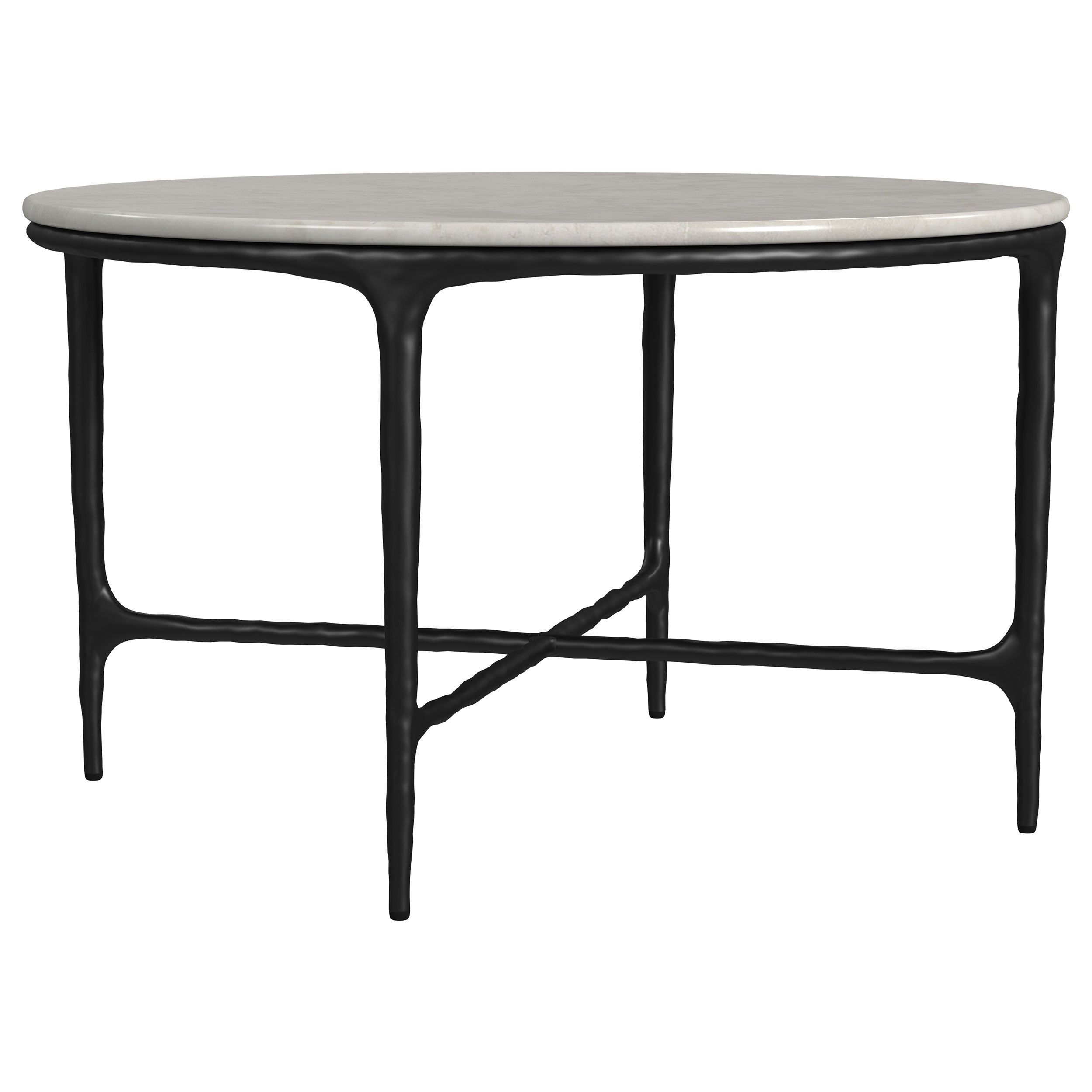 Hermas 2-piece Round Marble Coffee and End Table Set White — view 8