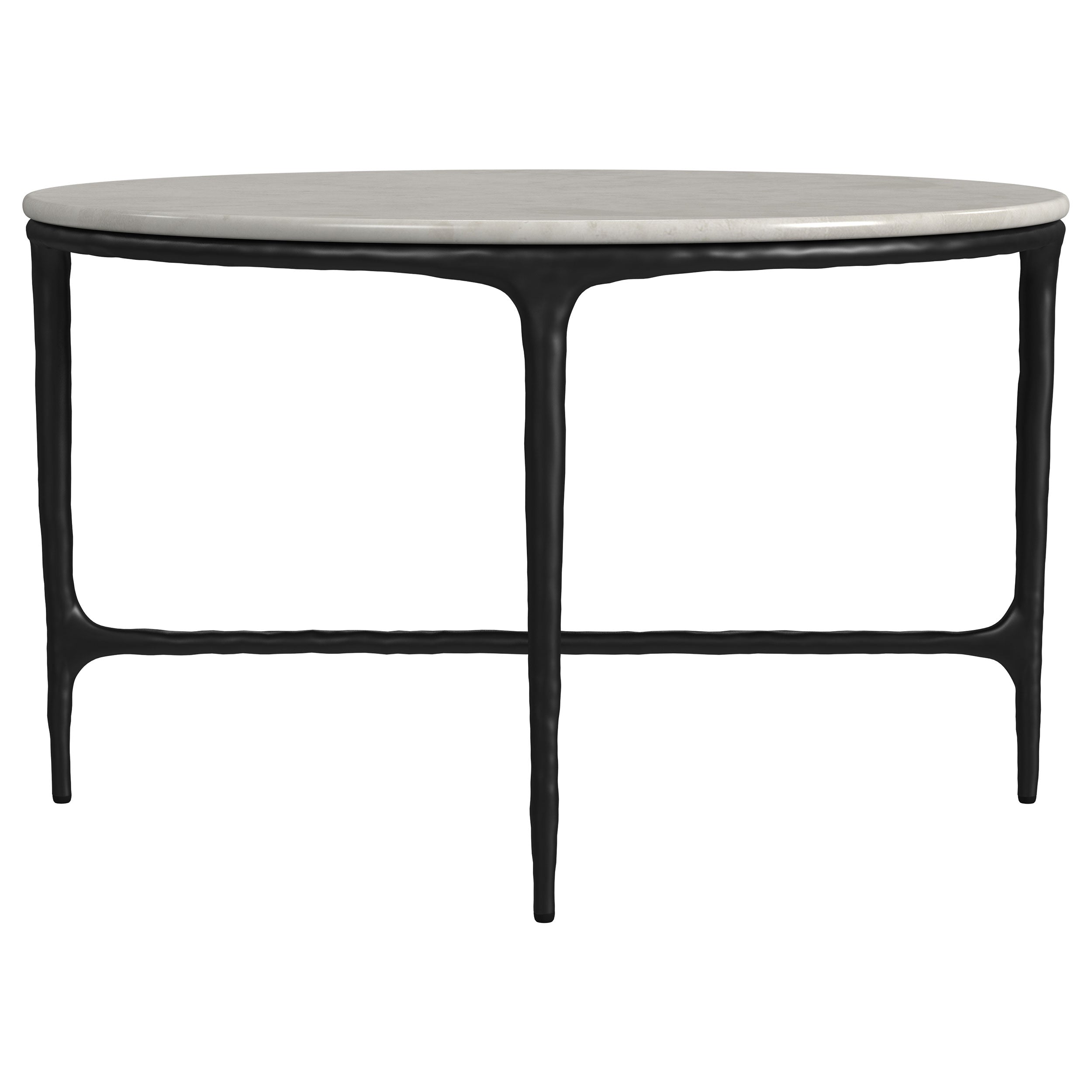 Hermas 2-piece Round Marble Coffee and End Table Set White — view 11