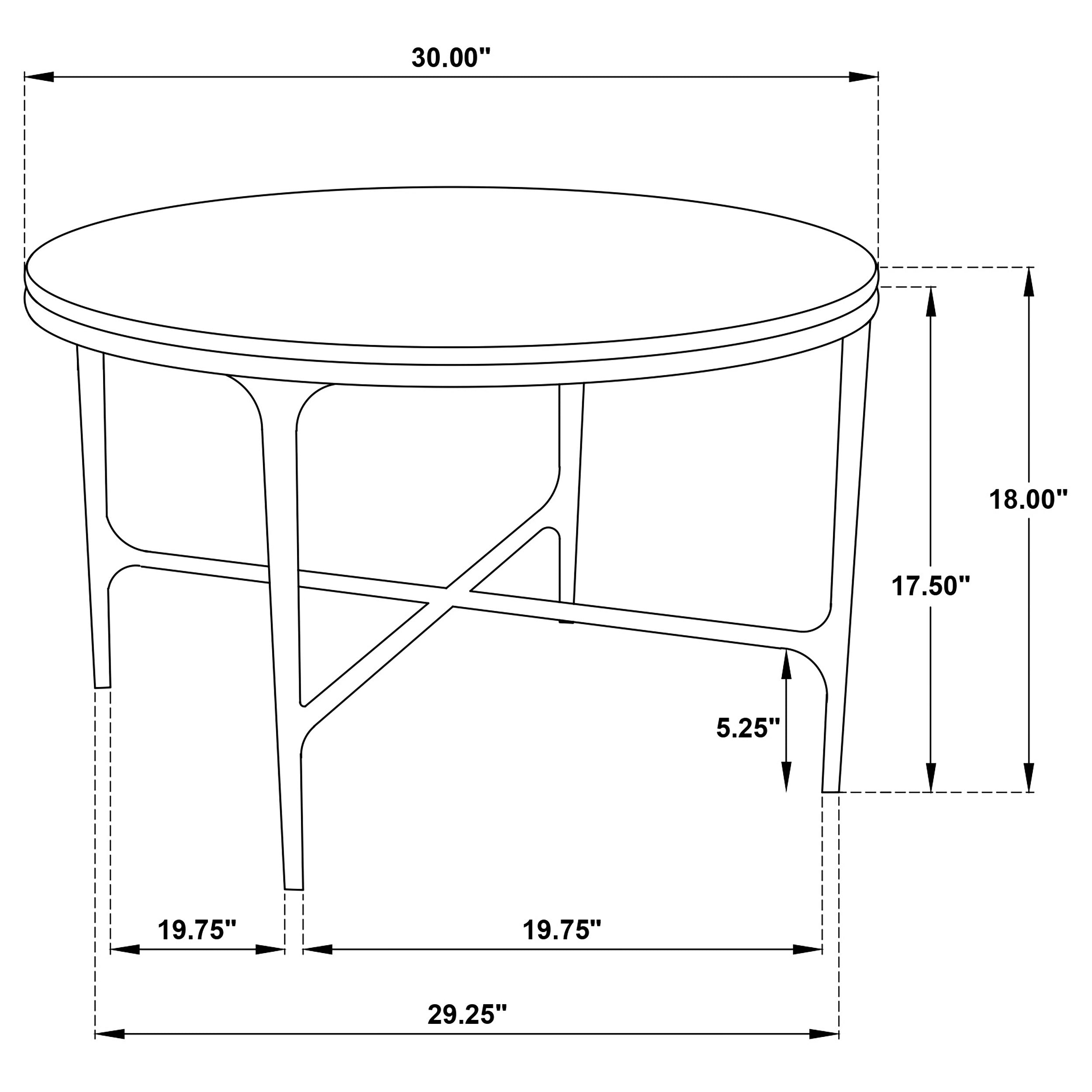 Hermas 2-piece Round Marble Coffee and End Table Set White — view 14