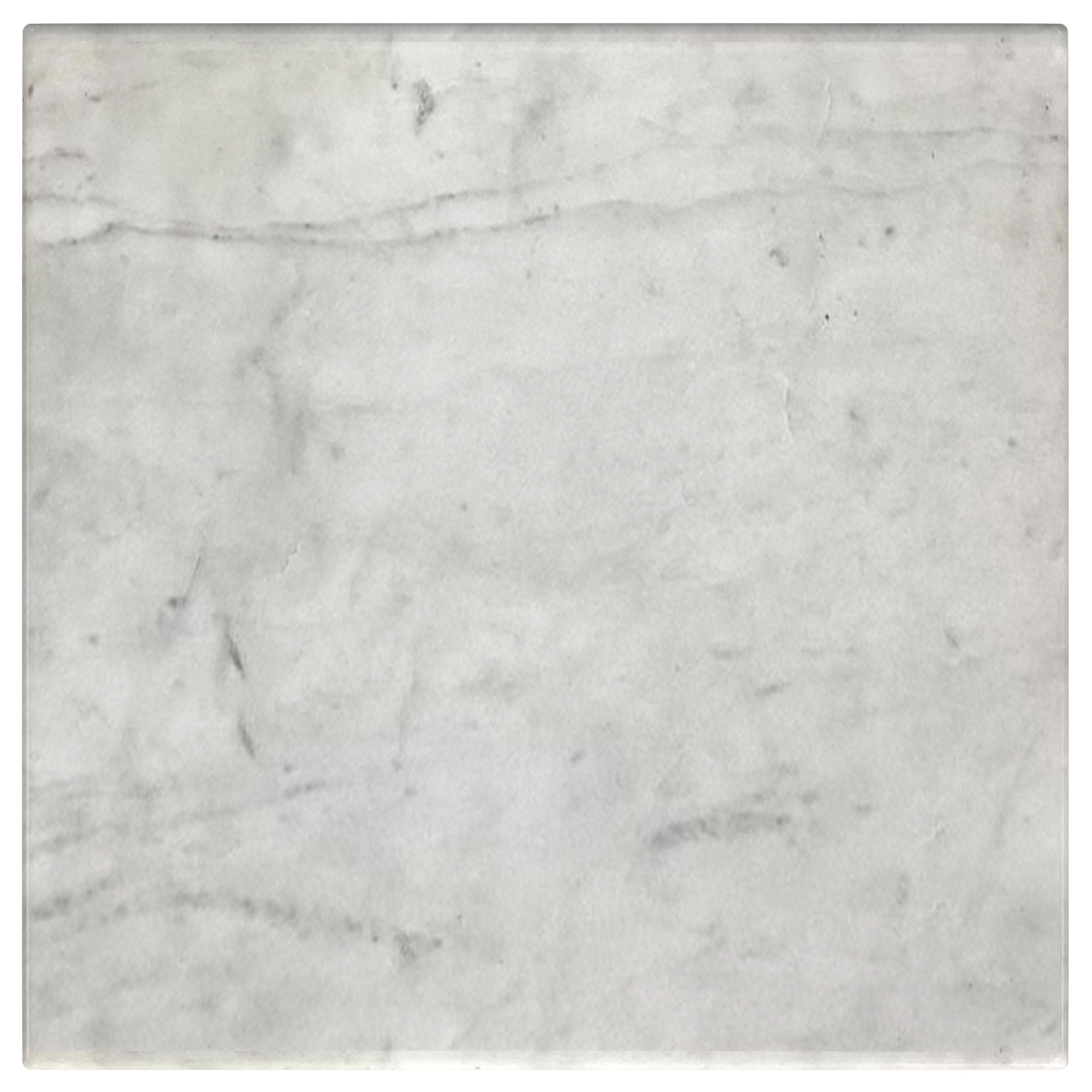 Ebby Square Genuine Marble Top Metal End Table White — view 6