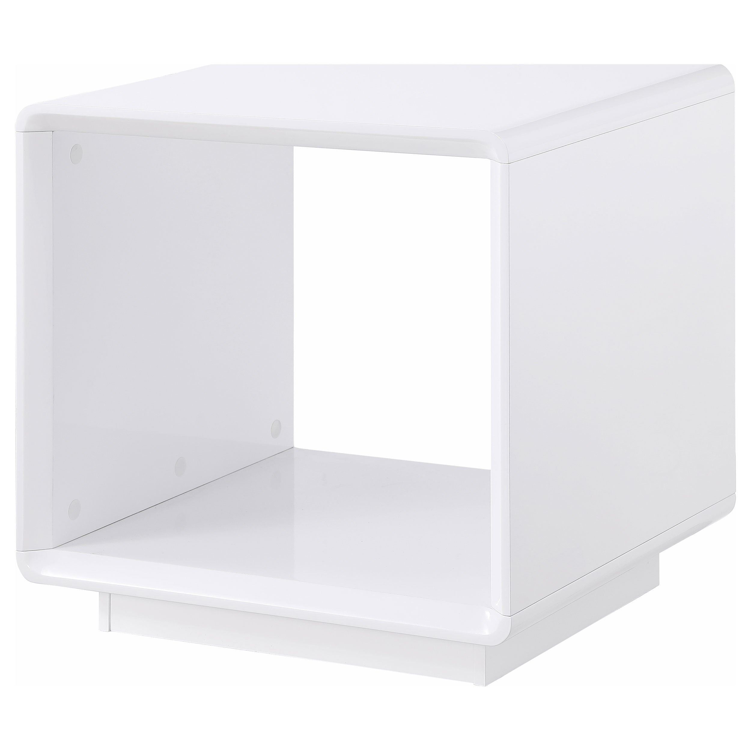 Paseo Square End Side Table White High Gloss — view 4