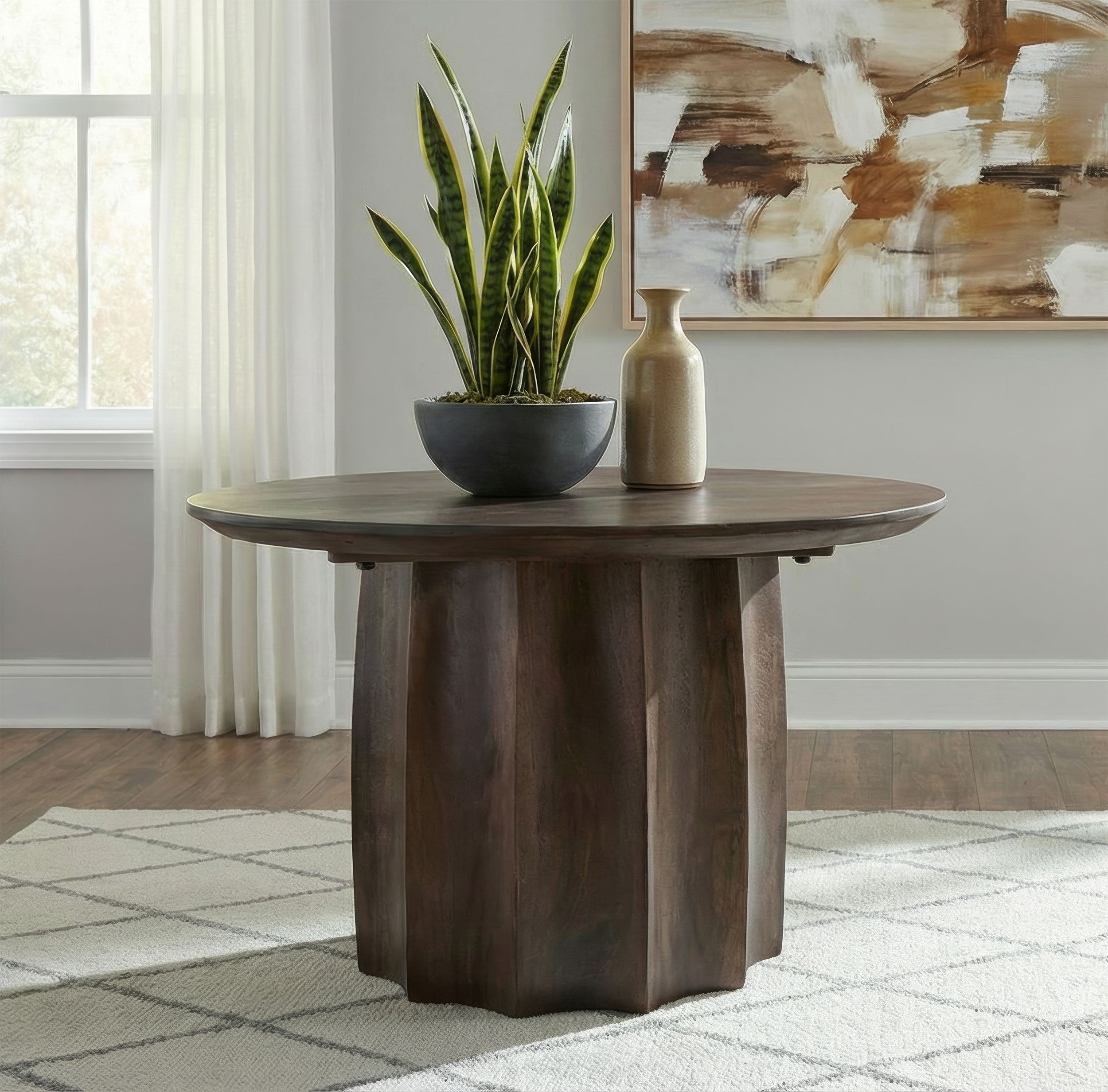 Cayenne Solid Mango Wood Cocktail Coffee Table Walnut — view 2