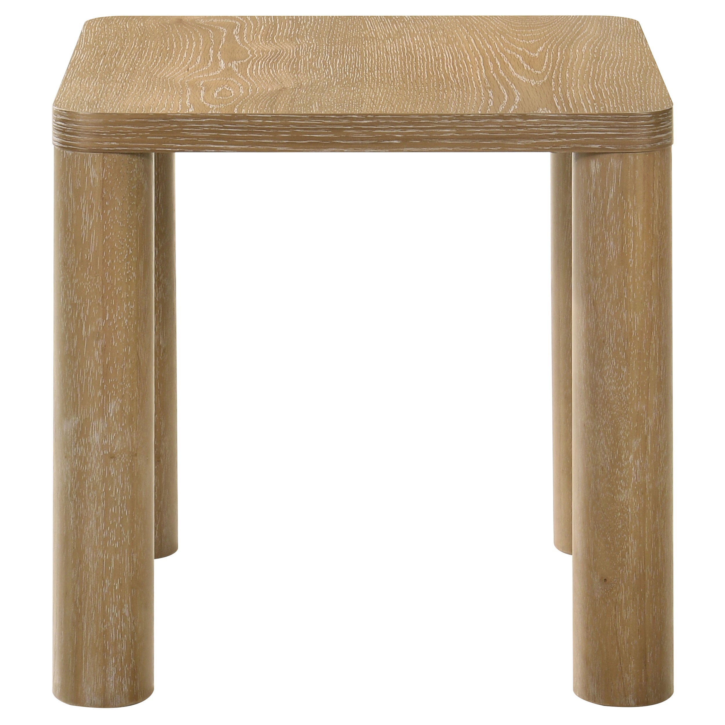 Castlewood Engineered Wood Accent Side End Table Light Oak — view 4