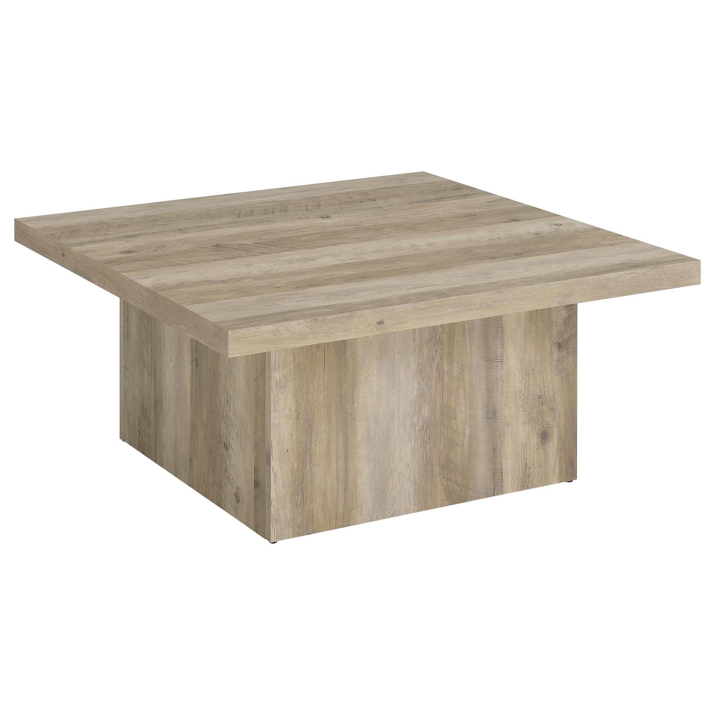 Devar 2-piece Square Coffee End Table Set Distressed Pine — view 8