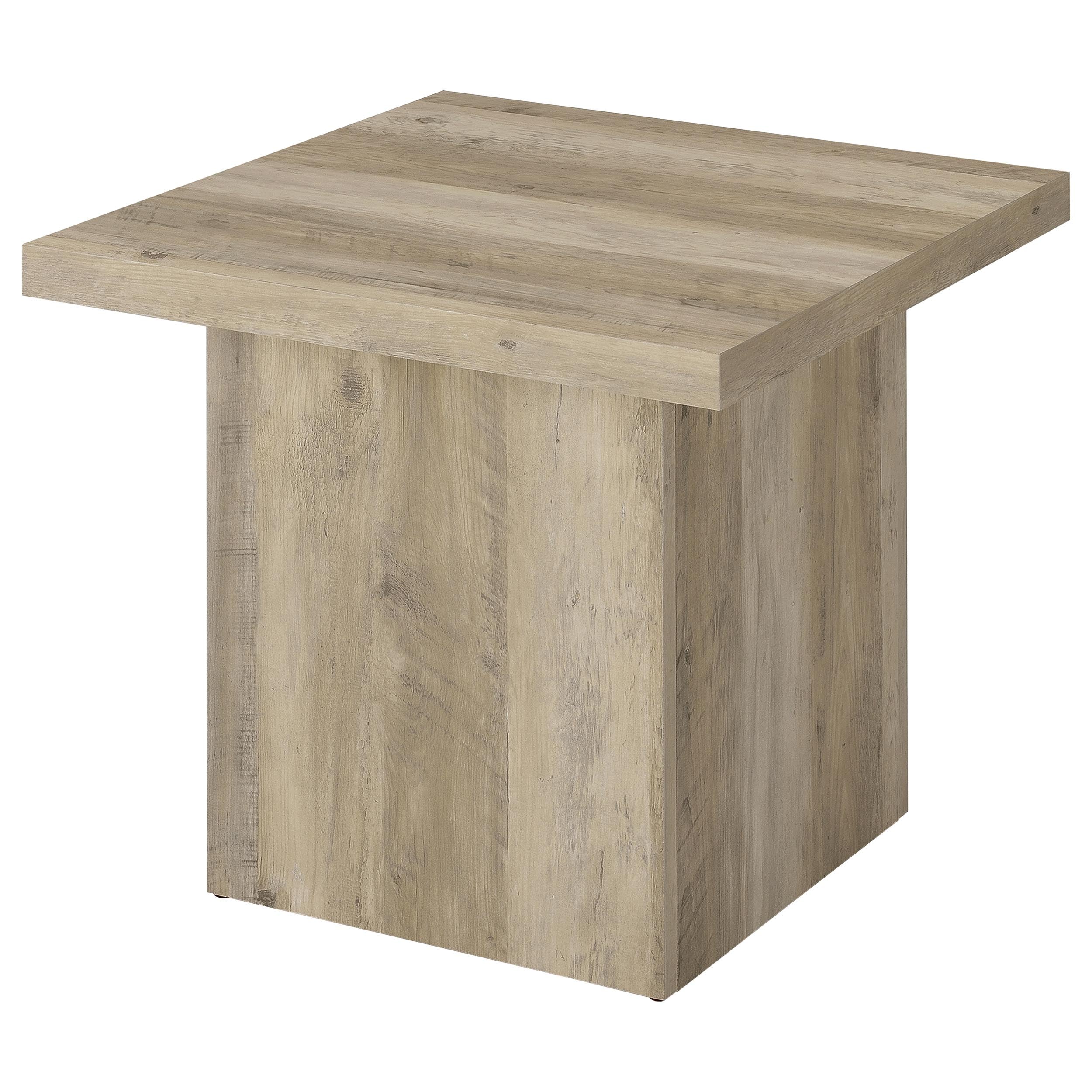 Devar 3-piece Square Coffee End Table Set Distressed Pine — view 5