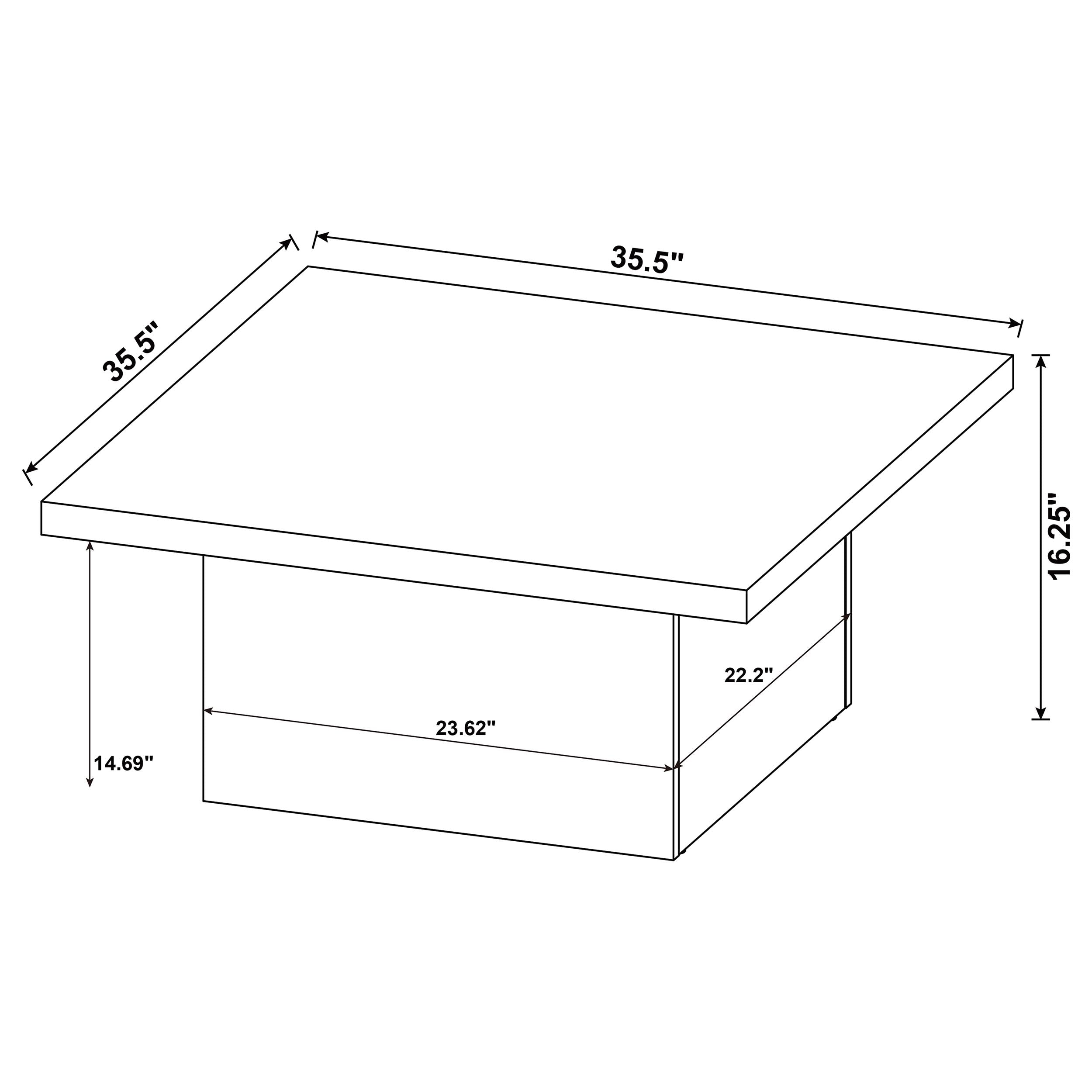 Devar 3-piece Square Coffee End Table Set Distressed Pine — view 15