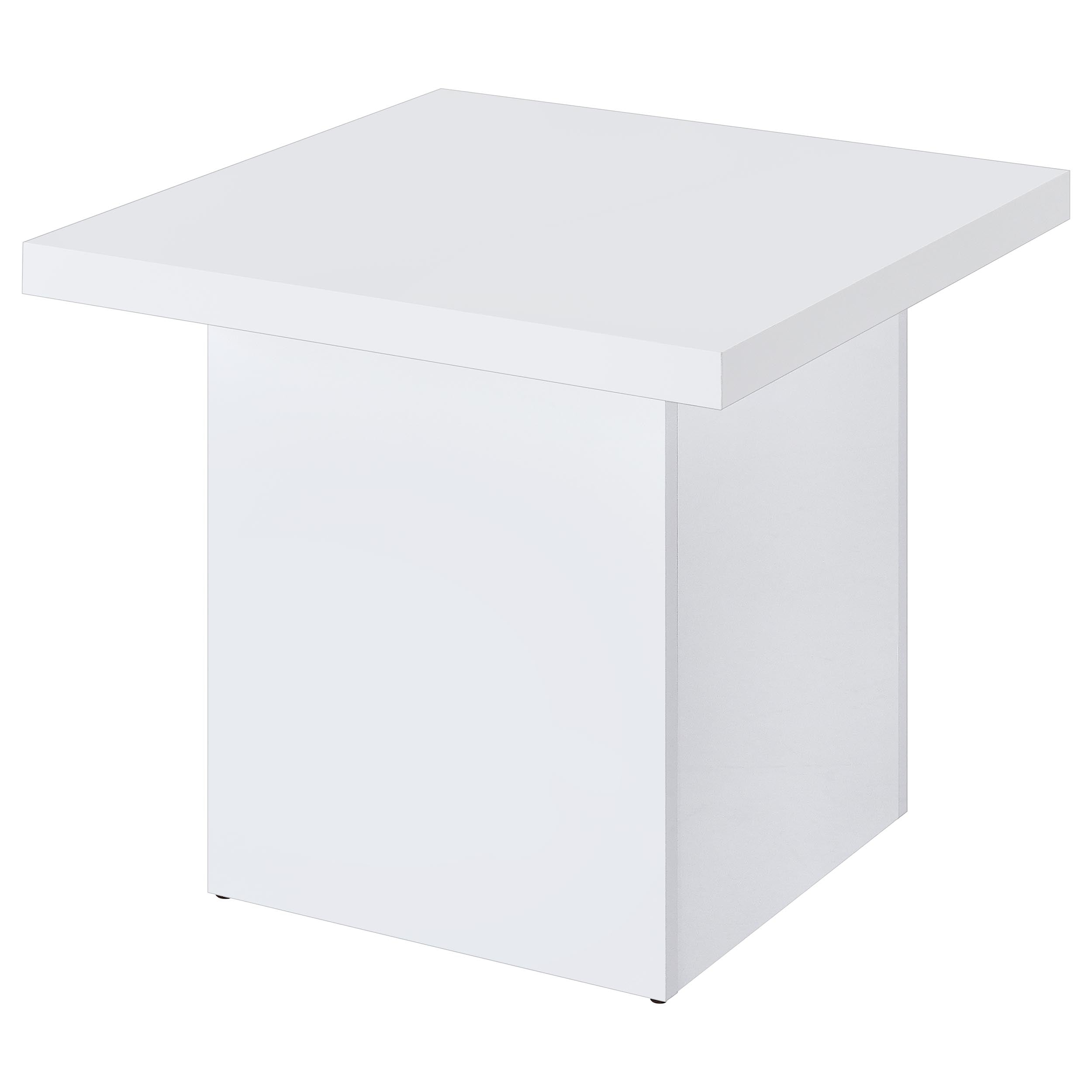 Devar 2-piece Square Coffee End Table Set White High Gloss — view 5