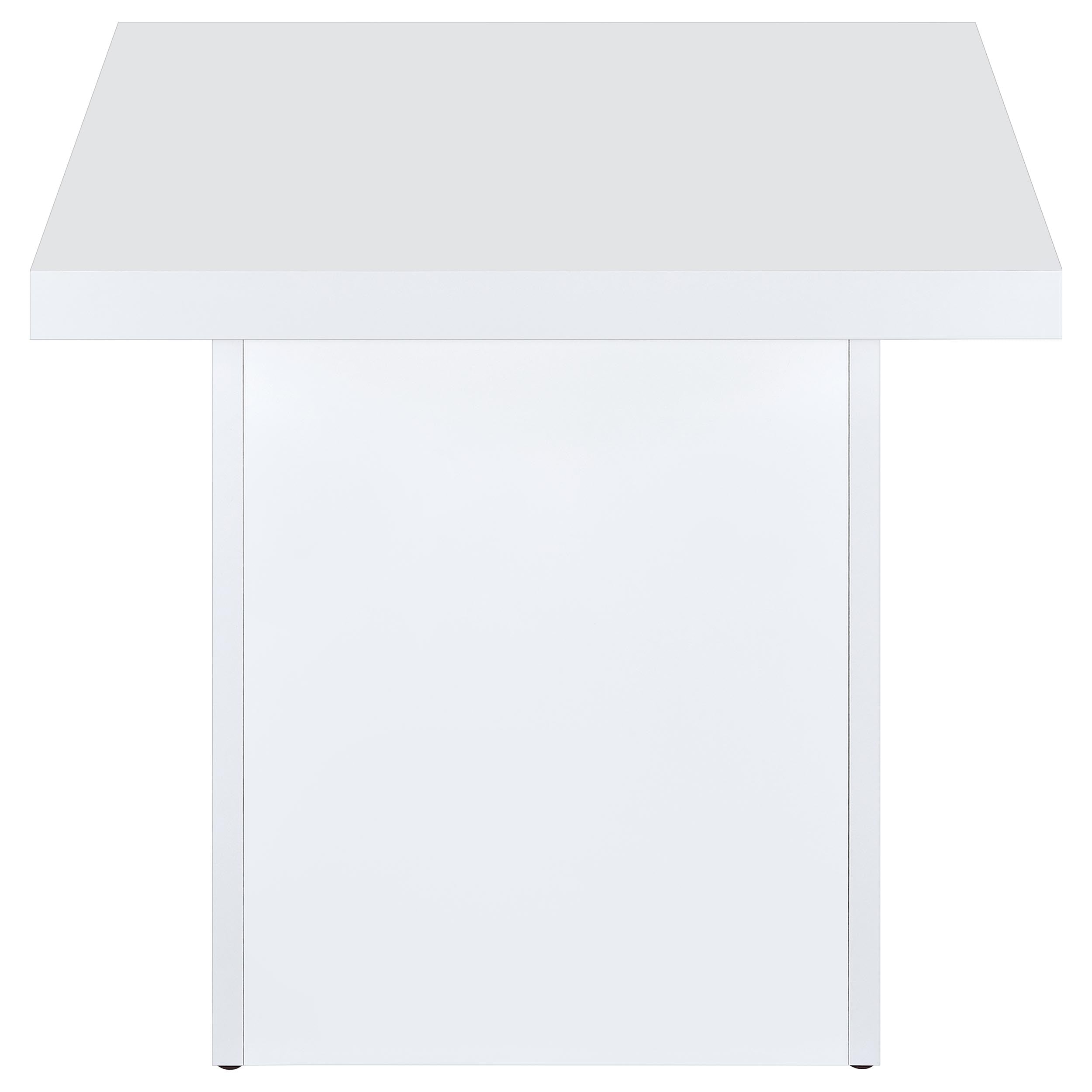 Devar 2-piece Square Coffee End Table Set White High Gloss — view 6