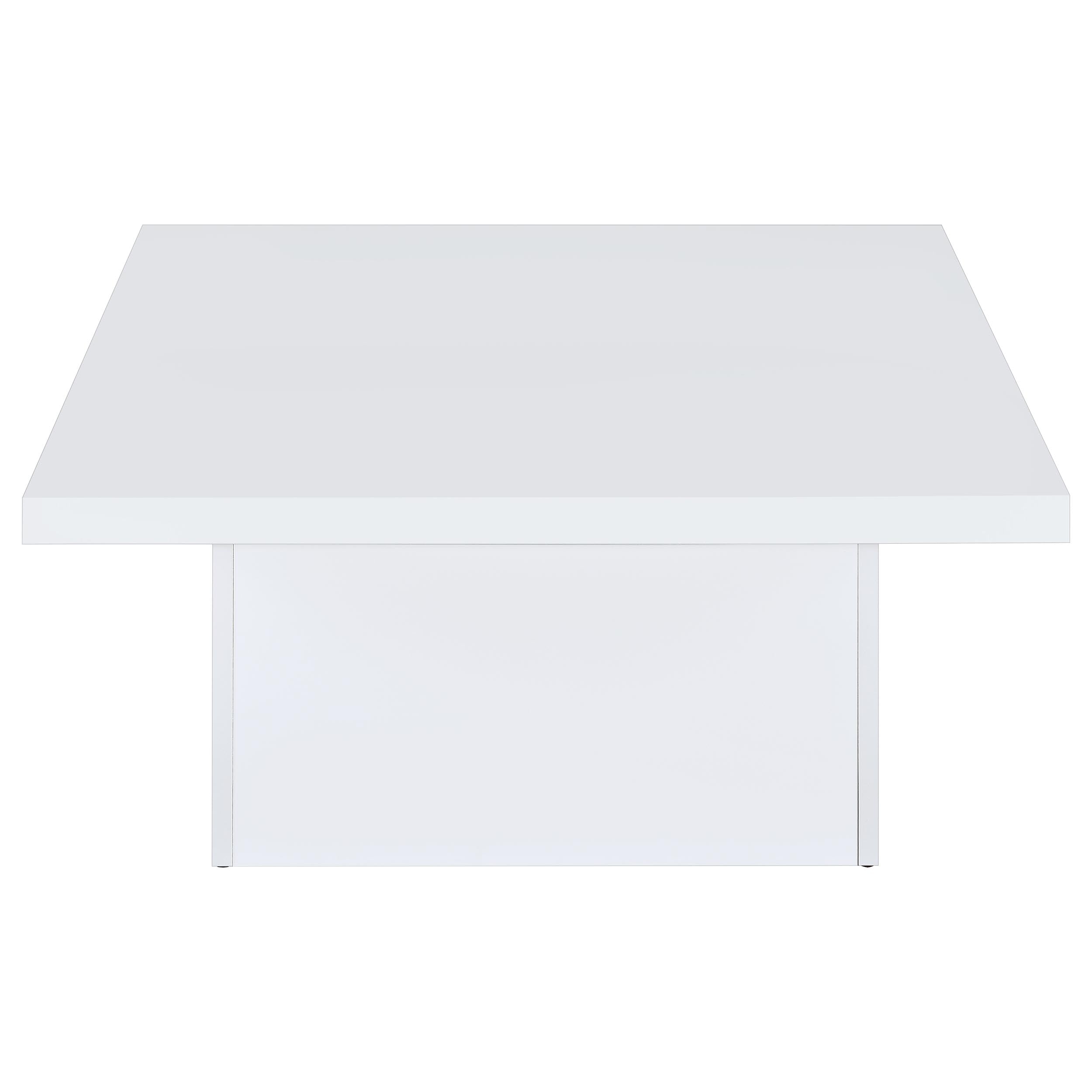 Devar 2-piece Square Coffee End Table Set White High Gloss — view 11