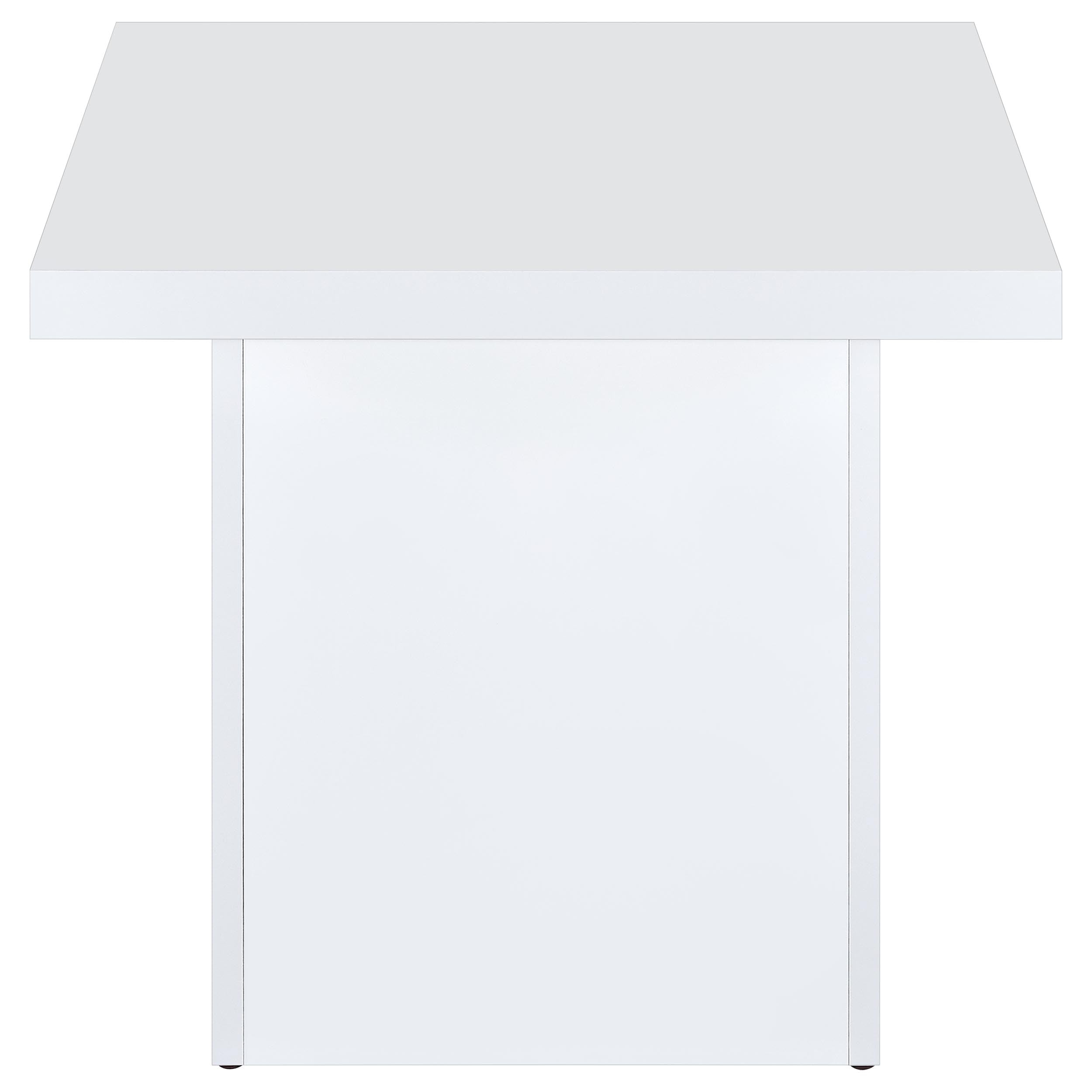 Devar 3-piece Square Coffee End Table Set White High Gloss — view 7