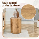 Cylindrical End Coffee Table, Living Room Furniture - Wood