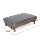 Temzyl - Mid Century Modern Microfiber Ottoman