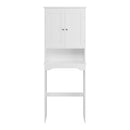 Over The Toilet Storage Cabinet, Bathroom Space Saver With Adjustable Shelf - White