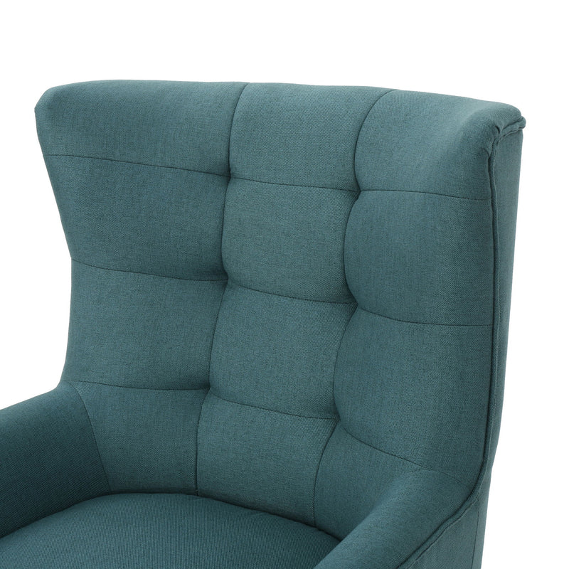 Club Chair With Rubberwood Legs