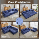 Convertible Floor Sofa Bed, Boneless Modular Sectional Sofa For Living Room