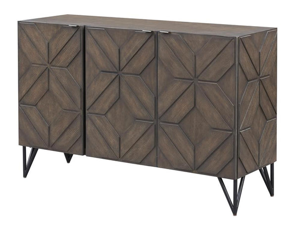 Kurt Mid-Century Modern 3 Door Storage Credenza