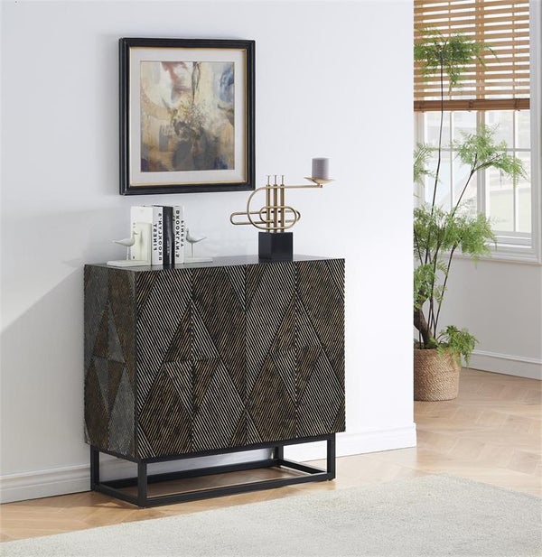 Tucker Mid-Century Modern 2 Door Storage Cabinet