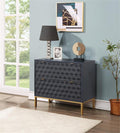 2 Drawer Storage Chest with Raised Geometric Pattern