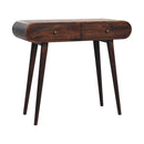 Curved Edge Console Table - Walnut
