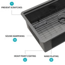 Workstation Kitchen Sink,Single Bowl Undermount