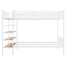 Bunk Bed With 5 Tier Shelves
