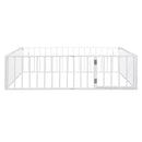 Metal Floor Bed Frame With Fence And Door