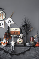 Sitting Gnome With Wings & Plaid Hat, For Halloween Decor