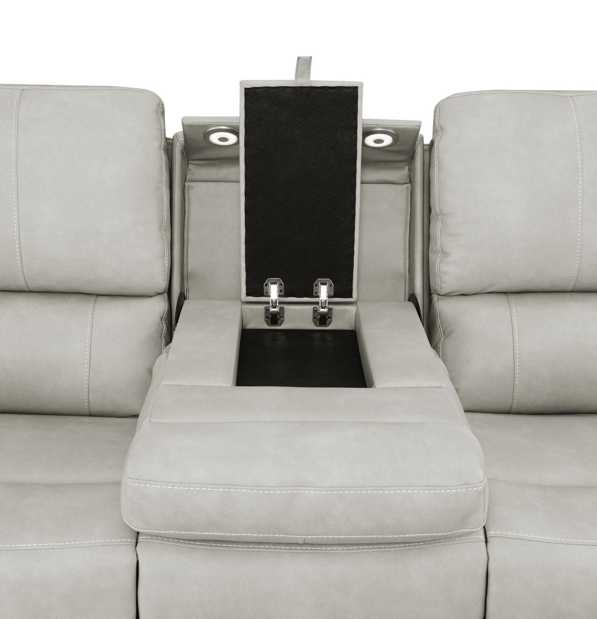 Brickston 3-piece Triple Power Reclining Sofa Set Grey