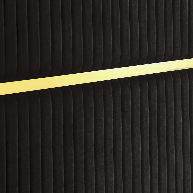 Corduroy Upholstered Bed Frame Queen Size 65" Tall Wingback Headboard Queen Bed Frame Metal Decoration /No Box Spring Needed