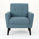 Radiantize - Upholstered Fabric Club Chair With Square-Off Back And Button Tufted