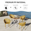 2 Pack Lounge Chair Set & Folding Square Table