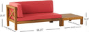Brava - X Back Corner Bench With Coffee Table