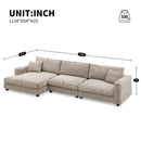 Oversized Sectional L Shaped Cloud Couch With USB Charging Port Cup Holder Deep And Wide Seat Sofa With Chaise Comfy
