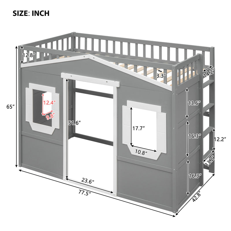 Elegant House Loft Bed With Ladder