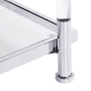 Chrome Glass Sofa Table, Acrylic Side Table, Console Table For Living Room & Bedroom - Chrome